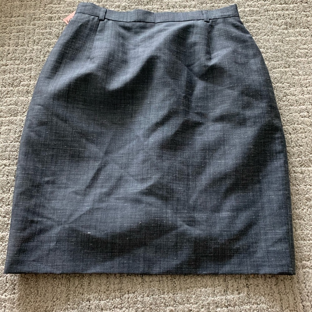 Escada blue patterned pencil skirt
